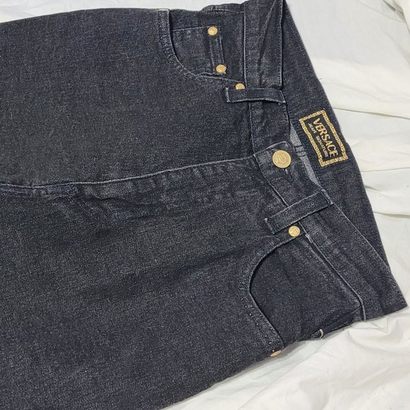 VERSACE JEANS SIGNATURE Jeans Black size 31 45 from S/S 1993 Miami Collection - Picture 2 of 9